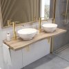Oltens Jagala umywalka 32x32 cm nablatowa z powłoką SmartClean biała 40817000